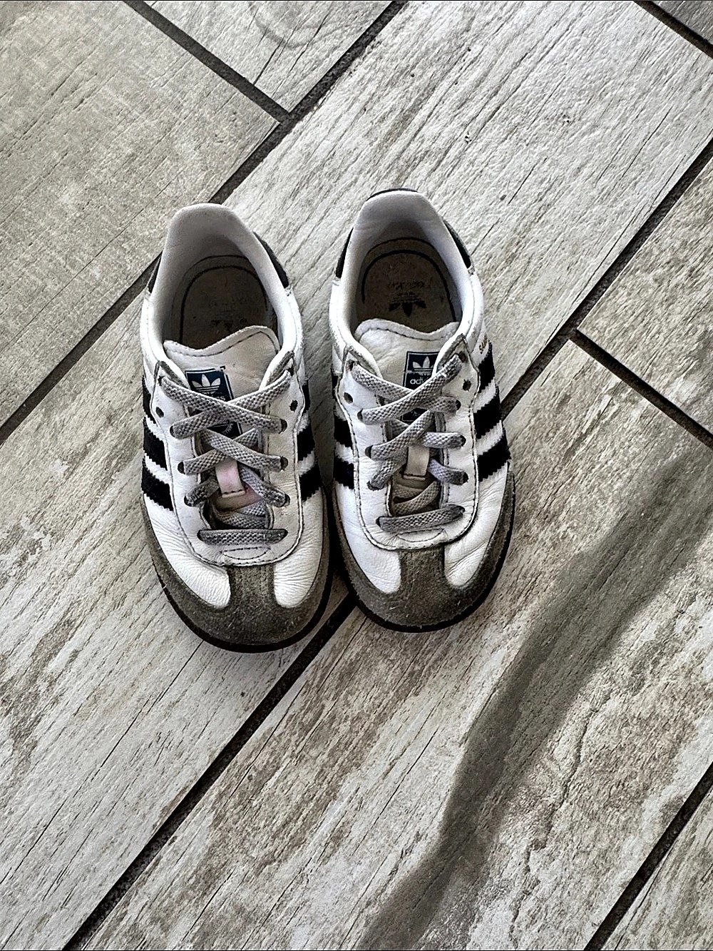 Toddler adidas Samba Sneakers in White & Black